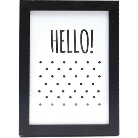Cadre photo en bois noir A4, format 21 x 29,7 cm (8,2 x 11,6 pouces), avec vitre en plexiglas transparent. (1/5)
