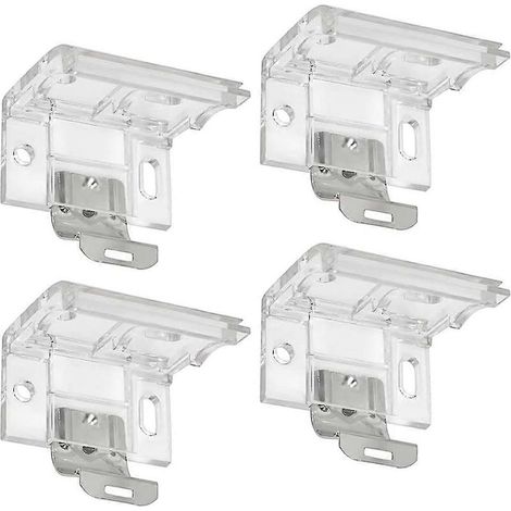 Lot de 4 supports de fixation avec clip métallique, clips de fixation invisibles pour stores plissés sans fil de 25 mm (1 pouce). (1/5)