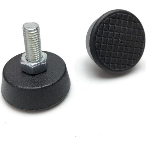 2 pieds réglables M10 avec base antidérapante, patins de nivellement (1/5)
