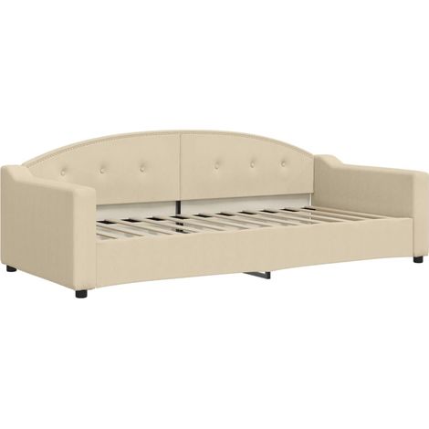 Maison Exclusive - Tagesbett Creme 90x200 cm Stoff (1/5)