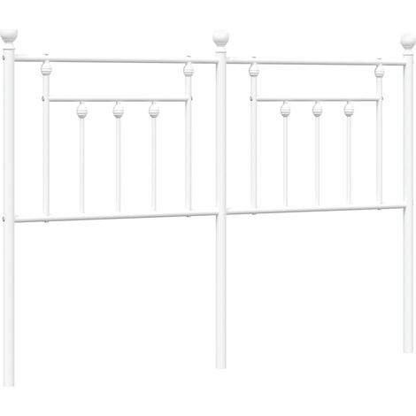 Maison Exclusive - Testiera di Ricambio in Metallo Bianco 135 cm (1/5)