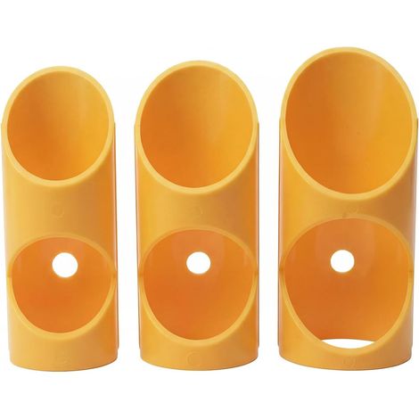 Set di 3 utensili per il taglio di schiuma isolante per tubi con angolo di 45 gradi (diametri interni: 2,8 cm/2,2 cm/1,5 cm rispettivamente). (1/5)