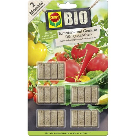 COMPO BIO Tomaten- und Gemüse Düngestäbchen (20 Stäbchen)