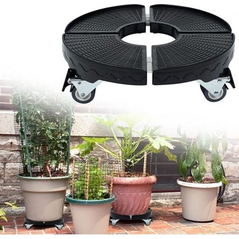 Bac à plantes réglable à roulettes - avec 4 roulettes - charge maximale 300 kg - gris (1/5)