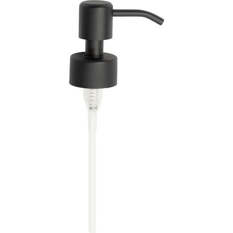 - Cabezal de bomba - Acero inoxidable - Rosca de 28 mm - Acabado negro cepillado - Para dispensador de jabón líquido - Baño y cocina (1/5)