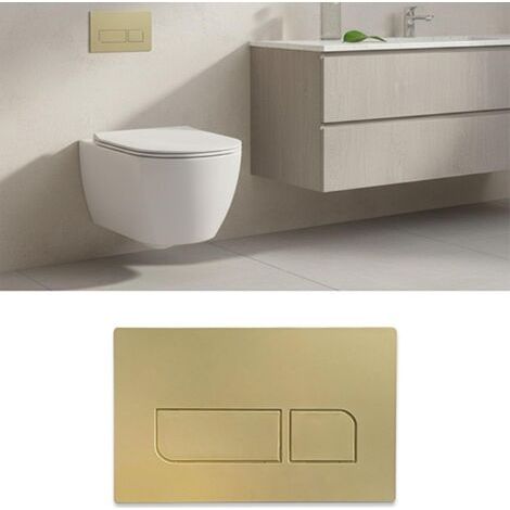 Suspended WC Control Plate, Geberit Wcà Dual Flush Release Plate, Compatible with GEBERIT SIGMA01/20/21/30/50 UP300/320, Suspended Toilet Control Plate (doré) (1/5)