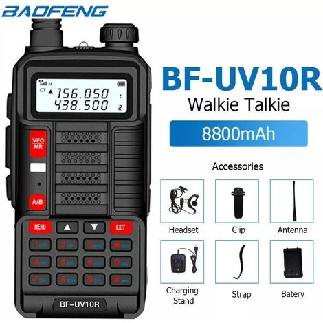 RADIO BAOFENG UV-10R RICETRASMITTENTE VHF/UHF Dual Band 136-174 MHZ400-520 (1/5)