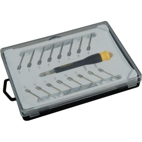 Jeu de 16 Micro Tournevis Multilames - STANLEY - STHT0-62633 - Fente + Phillips + Hexagonal + Torx (1/5)