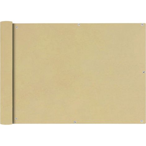 Paravento per balcone protezione privacy paravento in tessuto Oxford 75 x 400 cm beige 020010168