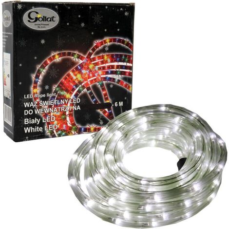 Serpiente decorativa de 6 metros con luces LED blancas para uso en interiores. (1/4)