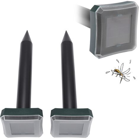 Lot de 2 répulsifs soniques solaires pour rongeurs et serpents de jardin (1/5)