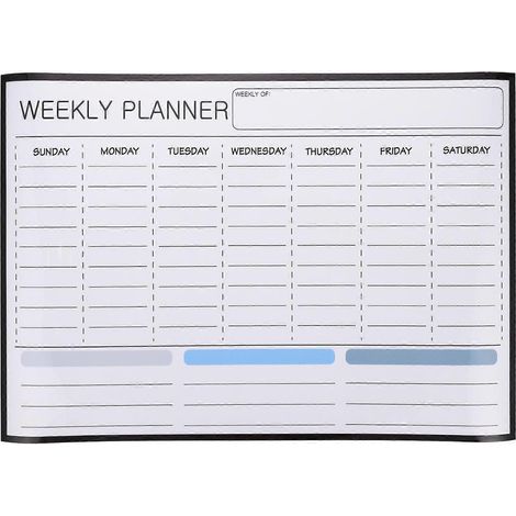 Calendrier de réfrigérateur multifonctionnel - Tableau de planification pratique-42X29.7X0.1CM-White 1