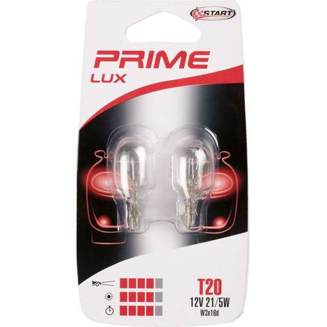 T20 Coppia di Lampadine in vetro biluce per luci auto 12V 21/5W W3x16d (1/2)