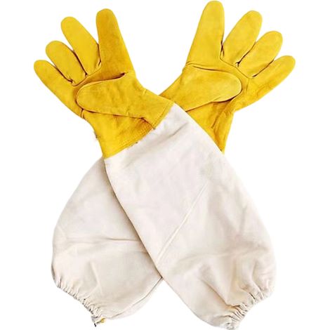 Gants Apiculture - Manches Longues Élastiques - Protection Bras Complète Contre Piqûres Abeilles - Taille XXL - Lot de 2 (1/5)