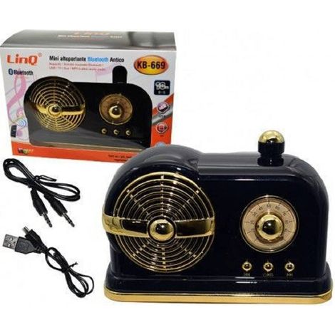 Mini Enceinte Bluetooth Style Vintage Portable Usb Jack Kb-669 (1/5)