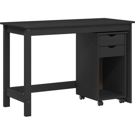 Desk Cabinet Set 2 pcs Grey Solid Pine Wood vidaXL (1/5)