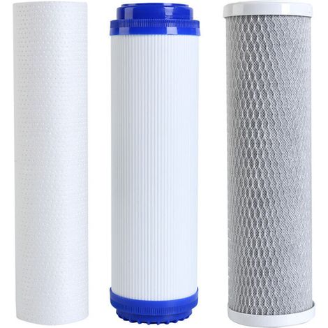 Cartouches filtrantes en coton PP pour purificateurs d\'eau domestiques compressés, pour une filtration optimale et une réduction des sédiments (lot de trois)