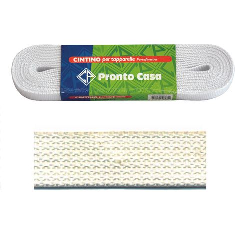 Cintino nylon bianco per avvolgibili in matassine - mt.5,5x mm.22h. in matassina gr.23 per metro