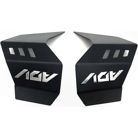 Ailerons latéraux moto en aluminium noir, déflecteurs d'air carénage, spoilers d'ailes accessoires paire (1/5)
