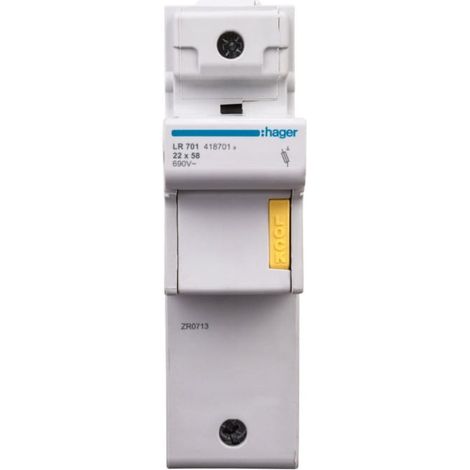 Interruptor fusible cilíndrico 1P 22x58mm LR701