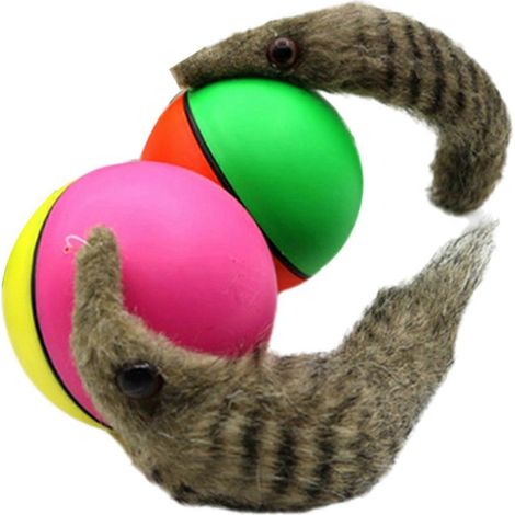 Balle électrique roulante pour furet, jouet d'interaction pour chiens et chats, entraînement aléatoire d'agilité canine, accessoires (1/5)