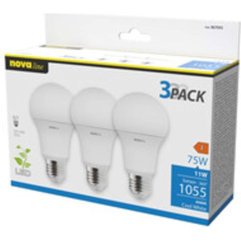 NOVA LAMPADA LED CLASSIC E27 11W 6500K PZ.3 - 1 Confezione