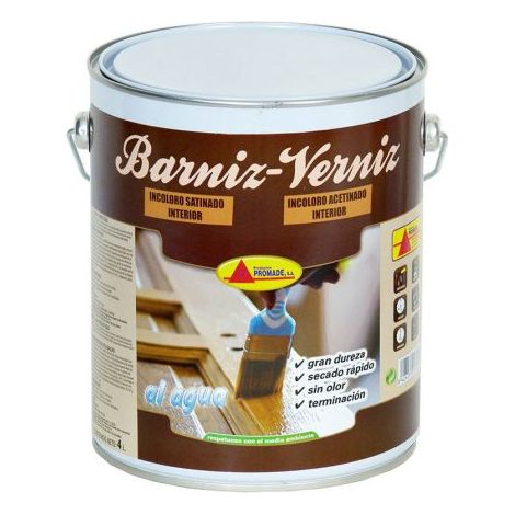 Barniz Madera Interior Satinado Al Agua 4 Lt Abts106 Promade (1/2)