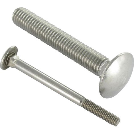 TRCC JAPY tête ronde collet carré Inox A2 M10X180 Filetage partiel-1 pièce