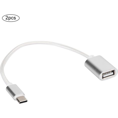 Adattatore OTG resistente per una connettività senza interruzioni connettore rinforzato trasmissione ultraveloce trattamento superficiale antiossidante, compatibile con smartphone e laptop.