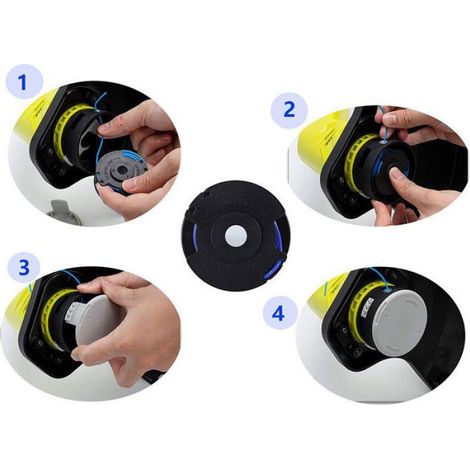 10pcs Tête coupe-bordures – Compatible Ryobi ONE+ AC14RL3A – Auto-avance nylon renforcé – pour jardinage (1/4)