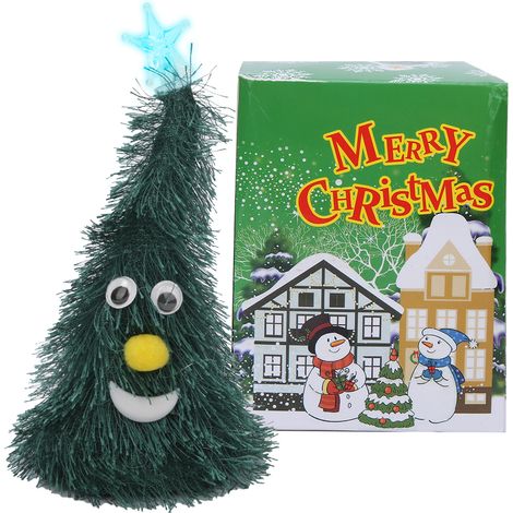 15 cm großer elektrischer Weihnachtsbaum mit Lichtern und Stern – Dekoratives Spielzeug und Geschenk für Kinder (1/5)