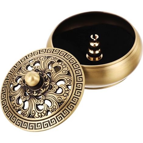 Rust Resistant Gold Copper Incense Burner Base and Small