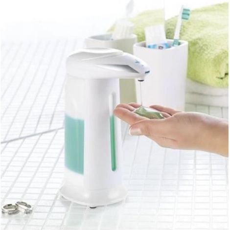 Distributeur de savon - - 400 ml - Blanc - Design - Détecteur de mouvement (1/2)