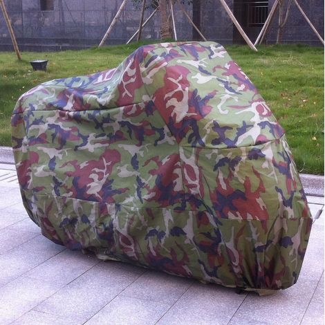 Ede XXL (265105125)Housse de moto 190T camouflage argenté, housse pour vélo électrique, housse de moto, protection solaire, imperméable (1/5)
