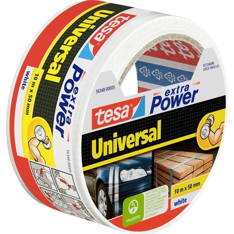 tesa UNIVERSAL 56348-00005-05 Gewebeklebeband tesa® extra Power Weiß (L x B) 10 m x 50 mm 1 St.