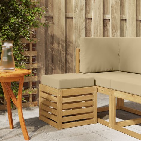Maison Exclusive - Outdoor Hocker Bank Weiß 43 x 43 x 45 cm Massi (1/4)