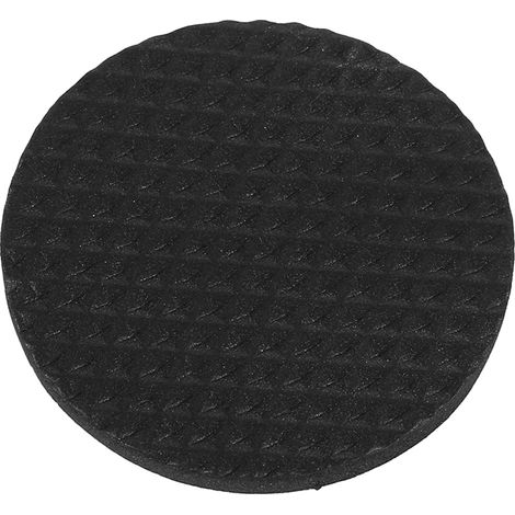 12 Stück schwarze, selbstklebende Bodenschoner für Möbel, Sofa, Tisch und Stuhl – runde Gummifüße (1/5)