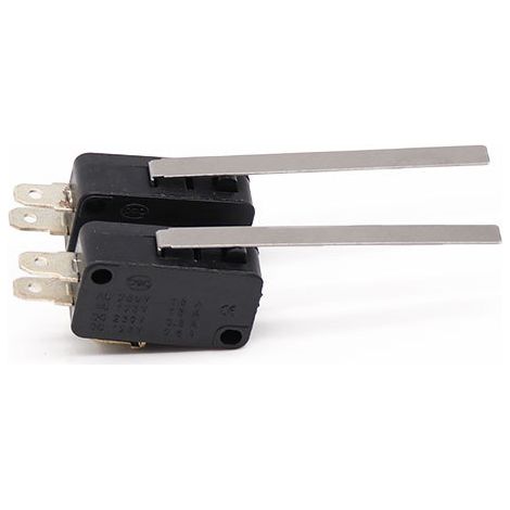 Black 250V long-handle KW7-9 short-stroke two-prong limit switch with metal rod (1/4)