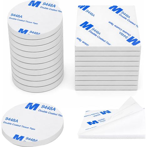 Adhésif Double Face Extra Fort Mousse, 20 Pièces Tampon Adhésif Double Face Imperméable, Pastilles Adhésives Puissant pour Maison Bureau, Fixation Murale Sans Clou Ni Vis (1/5)
