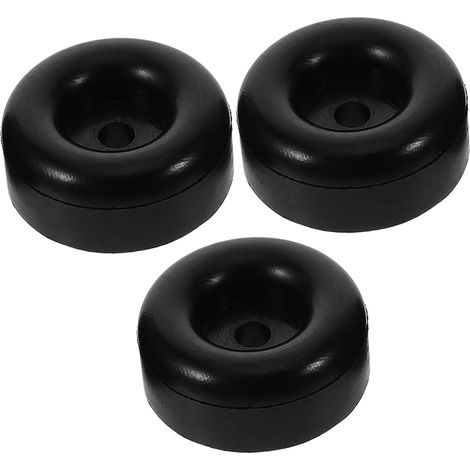 3 Pièces Coussinets Stabilisateurs en Caoutchouc Noir pour Réduit Vibrations et Mouvements, Surface Texturée Antidérapante, Usage Stationnement et Recul, Base D’équipement (1/5)