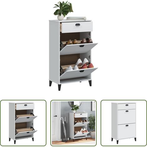 Holzwerkstoff - Schuhschrank VIKEN Weiß Holzwerkstoff (1/5)