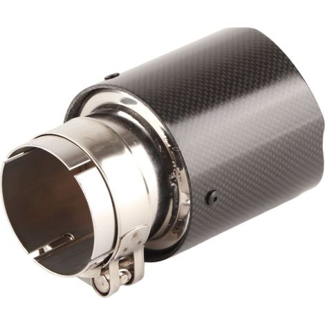 Embout de pot d'échappement en fibre de carbone pour voiture et SUV, diamètre d'entrée 63 mm, diamètre de sortie 89 mm, finition brillante