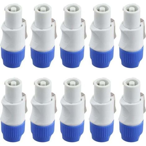 10 Pièces Connecteur Powercon Mâle 3 Broches Prise D'Entrée de Signal pour Faisceau Scène Lumière Sortie Puissance