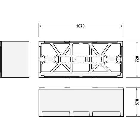 Supporto vasca Duravit VERO AIR per 700412 170x75 cm