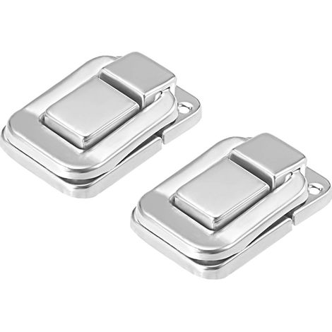2 loquets bascule 38 mm argentés décoratifs, pour boîtes bijoux bois (1/4)