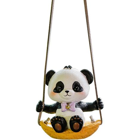 Décoration suspendue panda pour rétroviseur de voiture, accessoire de voiture (1/2)