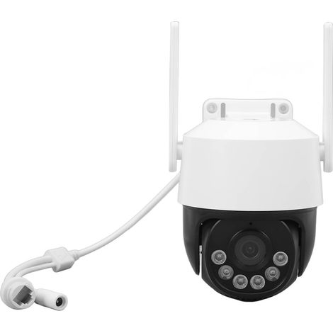 Caméra de surveillance Wi-Fi HD avec vision nocturne, caméra de sécurité extérieure sans fil, prise UE 110-240 V