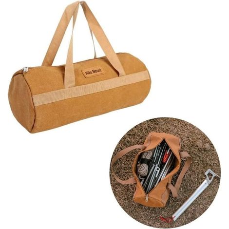 Trousse à Outils Vide Portable en Toile, Petit Sac de Rangement Multifonctionnel avec Fermeture Éclair, Caisse à Outils Légère pour Bricolage, Pochettes de Transport Pratiques (1/5)