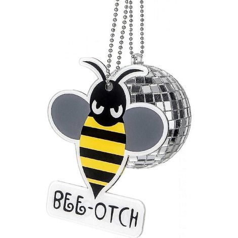 ZENGO Pendentif Abeille Décoration de Voiture Ornement à Suspendre Cadeau Accessoire Rétroviseur Intérieur Auto (1/4)