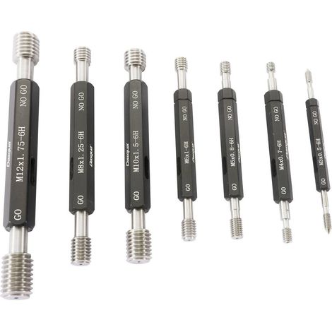 Dasqua 6311-3202 Jeu de 7 embouts filetés, mandrin d'apprentissage Go et no-Go (1/4)